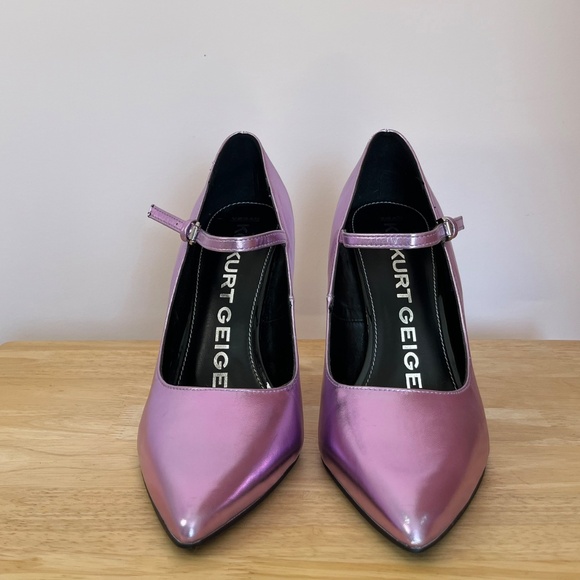 Metallic Vegan Leather High Heels - Picture 3 of 8